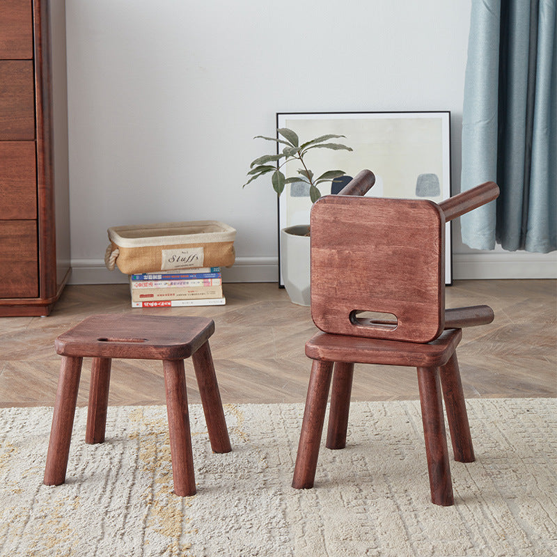 Contemporary Simplicity Rubber Wood Low Stool Backless Armless For ...