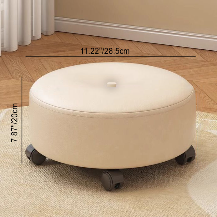 Modern Minimalist Removable Round Microfiber Leather Solid Wood Chair ...