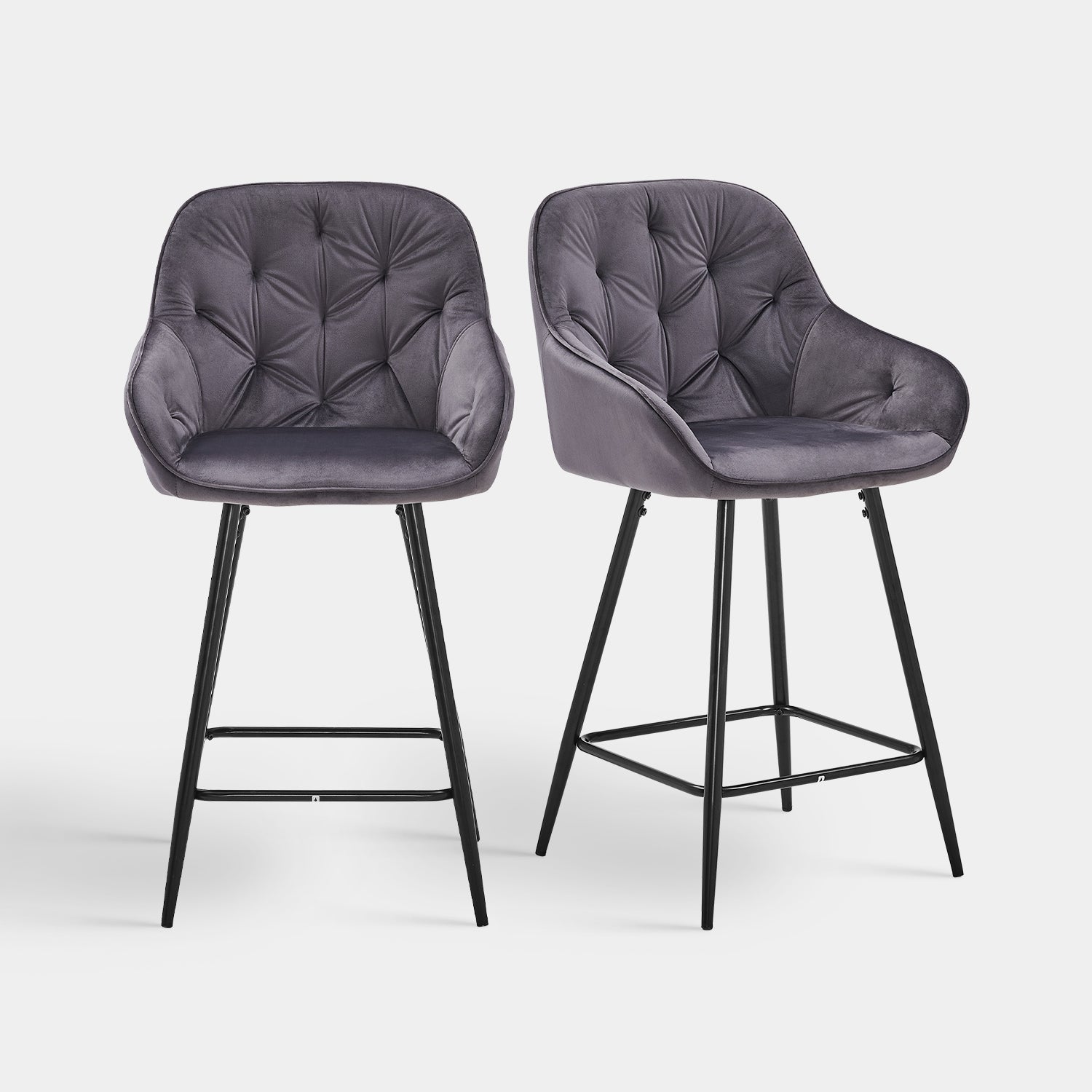 Garvies Velvet Bar Stools [65cm][Set of 2]