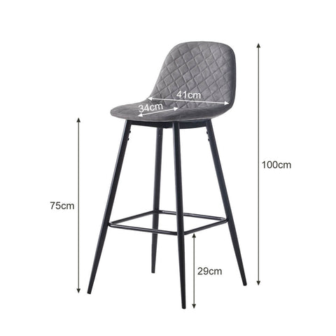 Murray Faux Leather Kitchen Bar Stools with Backs | CLIPOP