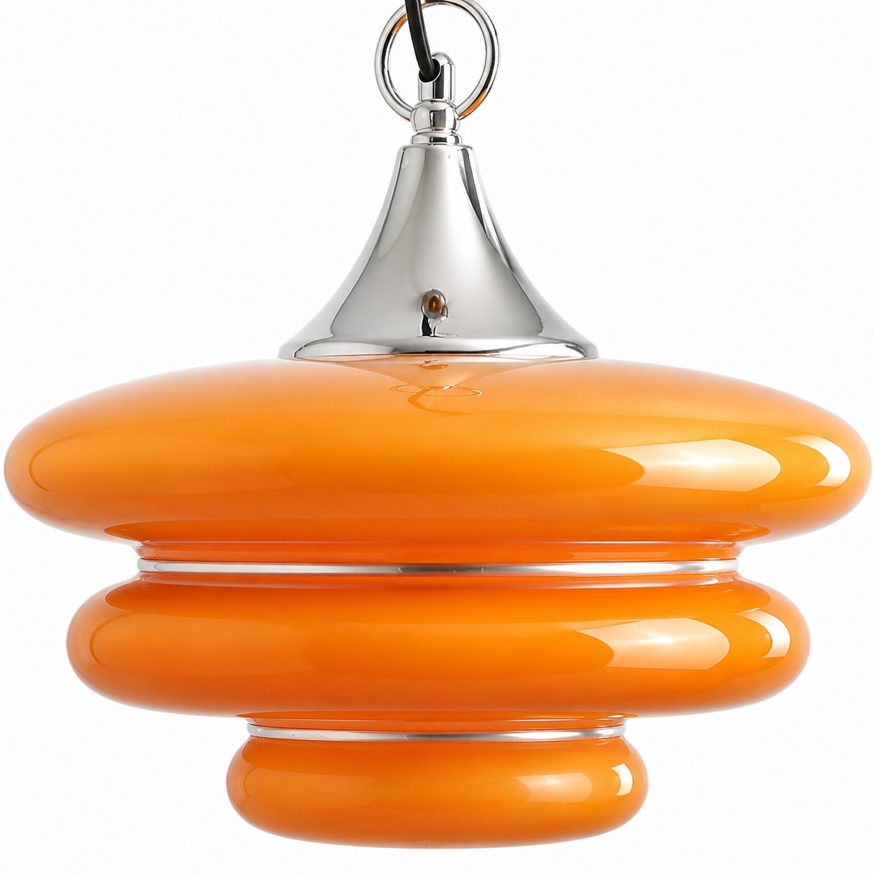 Orange Layered Glass Pendant Light